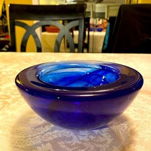 Gorgeous Kosta Boda Hand-blown Swedish glass bowl.